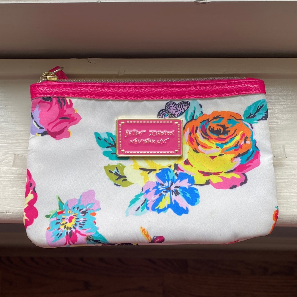 Betsey Johnson Multicolor Floral Cosmetic Bag